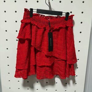 NWT Elliatt Red Ruffle Skirt Size Large
